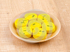 Indian Sweet Food Kesar Peda