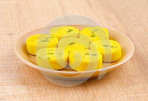 Indian Sweet Food Kesar Peda