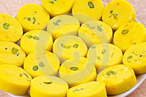 Indian Sweet Food Kesar Peda