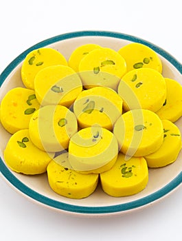 Indian Sweet Food Kesar Peda