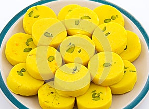 Indian Sweet Food Kesar Peda