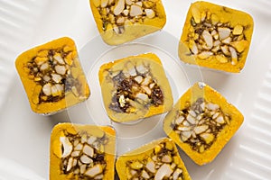 Indian sweet Mawa Burfi for diwali or special occassion