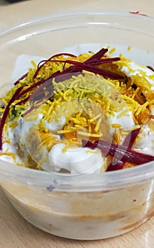 Indian Sweet`s raj kachori colourful