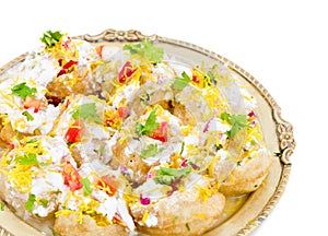 Indian Sweet And Spicy Chaat item Dahi Puri