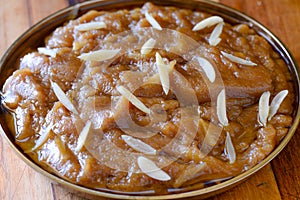Indian sweet-Wheat or Atte ka halwa -karah parsad