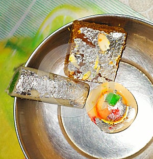 Indian sweets besan ladoo barfi