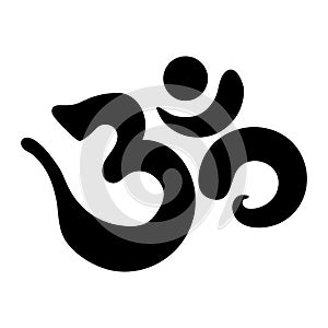 indian symbol om, religious sign of hinduism and buddhism. practice of yoga and mantra. sacred sound spiritual