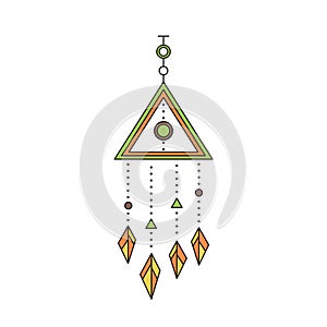 Indian talisman line icon