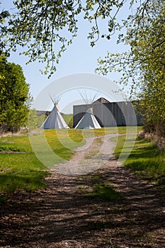 Indian Teepees outside Fort