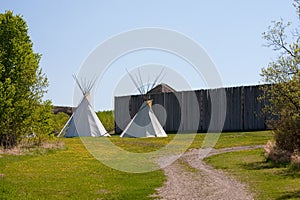 Indian Teepees outside Fort