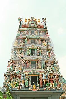 Indian Temple Entrance With Hindu Gods