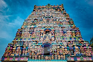 Indian Temple. Great Hindu architecture in Gangaikonda Chola Puram temple, South India