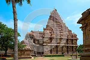 Indian Temple. Great Hindu architecture in Gangaikonda Chola Puram temple, South India