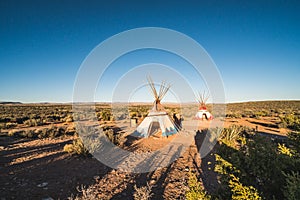 Indian tent in West Rim, Grand Canyon, Arizona, USA