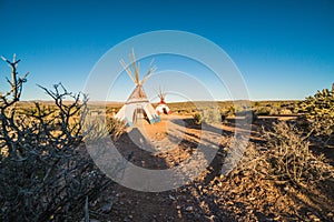 Indian tent in West Rim, Grand Canyon, Arizona, USA