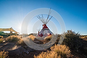 Indian tent in West Rim, Grand Canyon, Arizona, USA