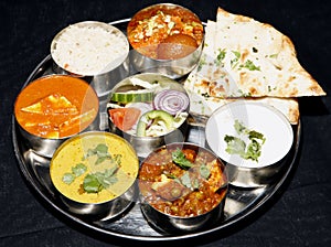 Indian thali combo with naan