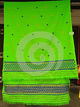 Indian Traditional Beautiful Green Sharee