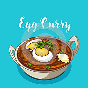 Indian traditional cuisine egg curry