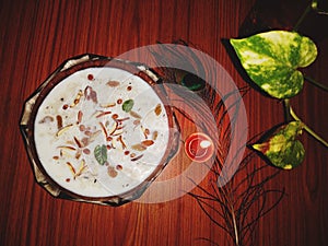 Indian traditional dessert called kheer