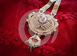 Indian Traditional Gold Necklace.