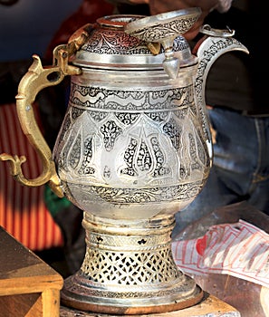 Indian traditional kahva tea pot