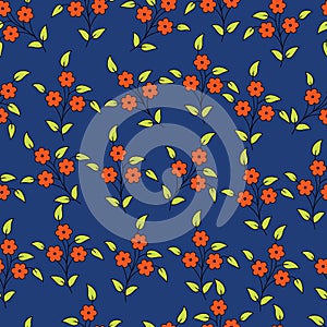 Indian traditional kalamkari flower vector