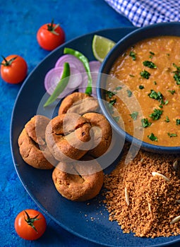 Indian traditional meal-Dal baati choorma