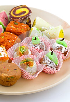 Indian Traditional Mix Sweet Food or Mix Mithai