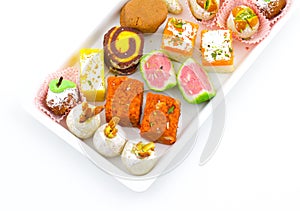 Indian Traditional Mix Sweet Food or Mix Mithai