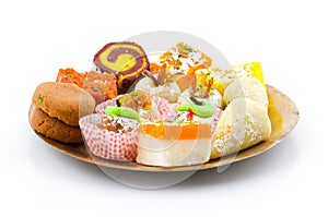 Indian Traditional Mix Sweet Food or Mix Mithai