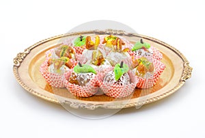 Indian Traditional Mix Sweet Food or Mix Mithai