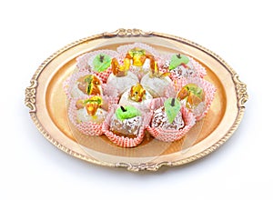 Indian Traditional Mix Sweet Food or Mix Mithai