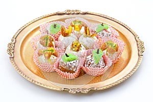 Indian Traditional Mix Sweet Food or Mix Mithai