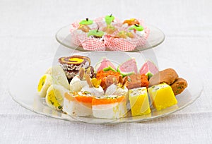 Indian Traditional Mix Sweet Food or Mix Mithai