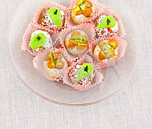 Indian Traditional Mix Sweet Food or Mix Mithai