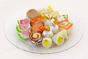 Indian Traditional Mix Sweet Food or Mix Mithai