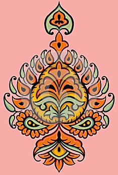 Indian traditional Ornamental hand drawn motif design