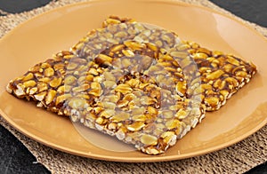 Indian Traditional Popular Sweet Food Chikki photo