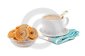 Indian Traditional Snack Chakli with Tea