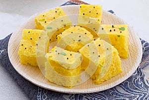 Indian Traditional Street Food Khaman Dhokla