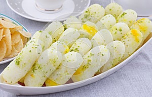 Indian Traditional Sweet Food Long Rasgulla