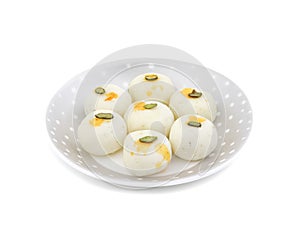 Indian Traditional Sweet Food Peda on White Background