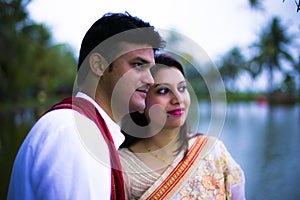 Indian Traditional Young Couple married