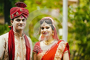 Indian Traditional Young Couple married