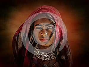 Indian tribal girl from Pushkar