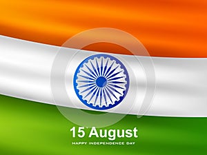 Indian tricolor background for 15th August Happy Independence Day of India