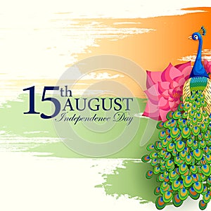 Indian tricolor background for 15th August Happy Independence Day of India