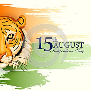 Indian tricolor background for 15th August Happy Independence Day of India