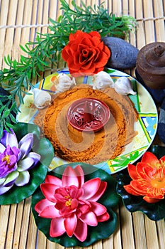 Indian turmeric ritual